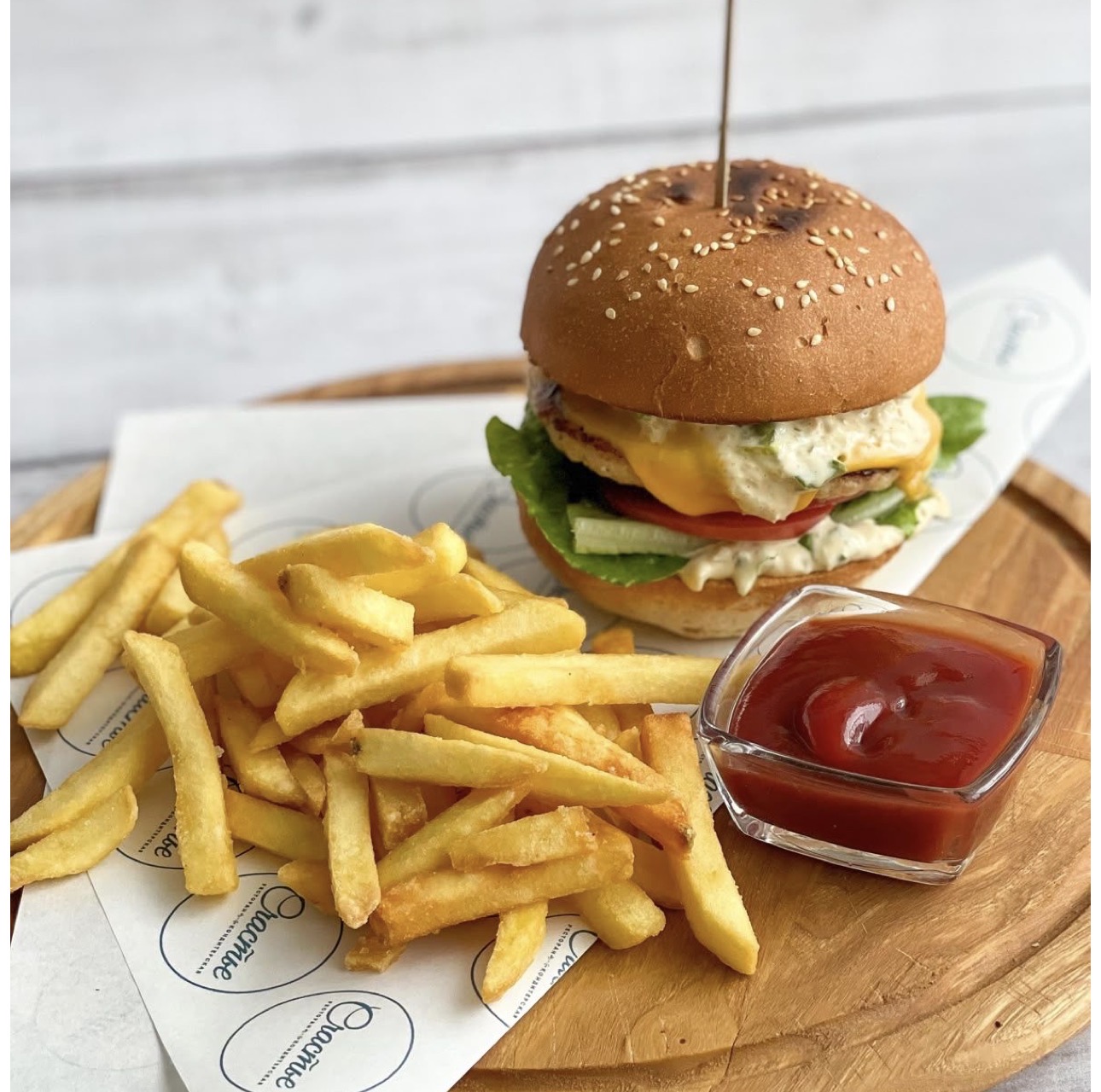 Overload Burger with Fries