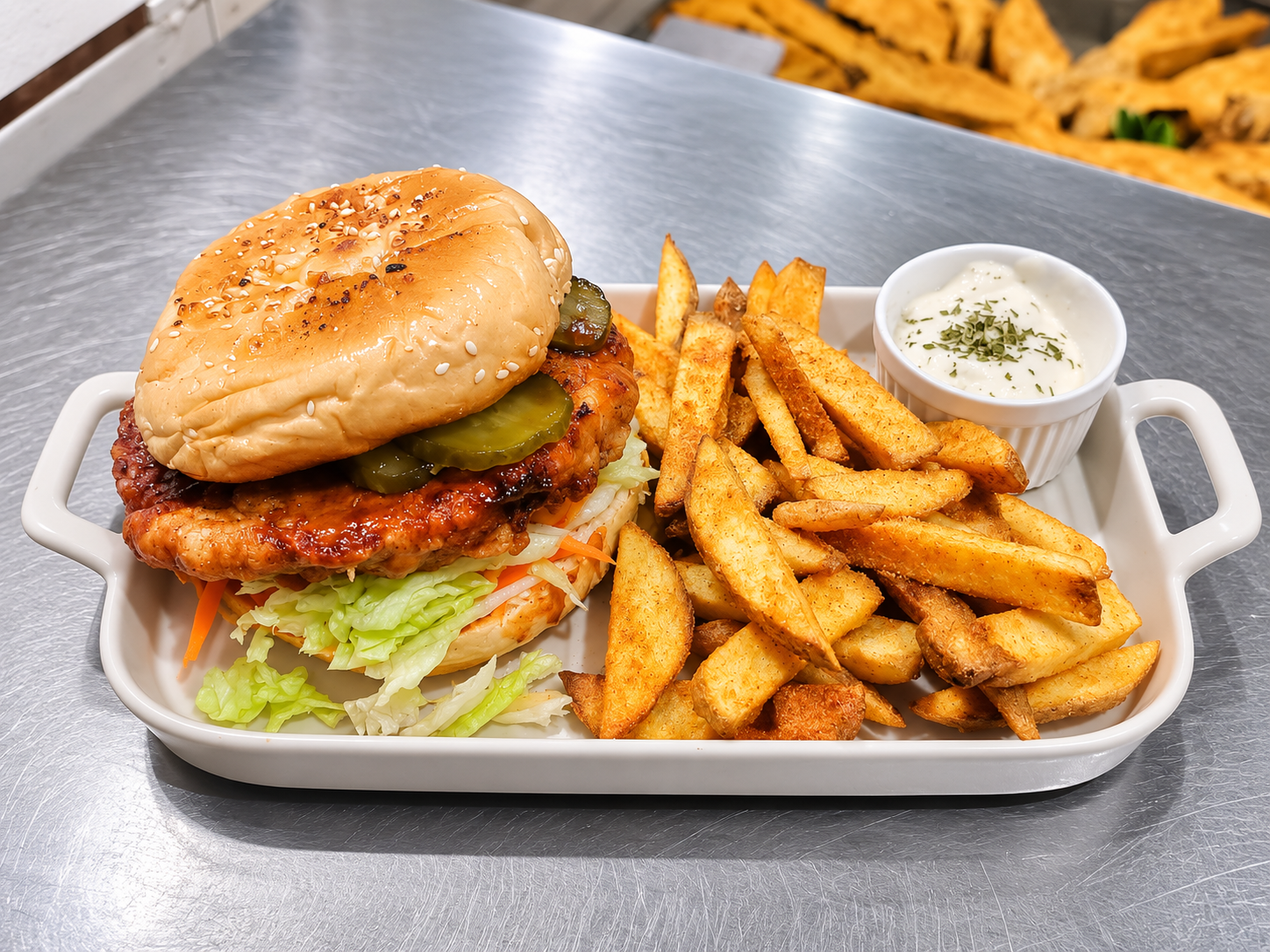 Buffalo Crispy Chicken Burger