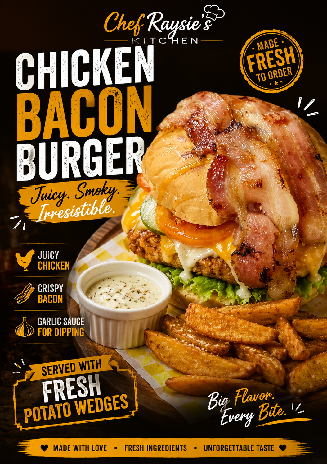 Bacon Chicken Burger