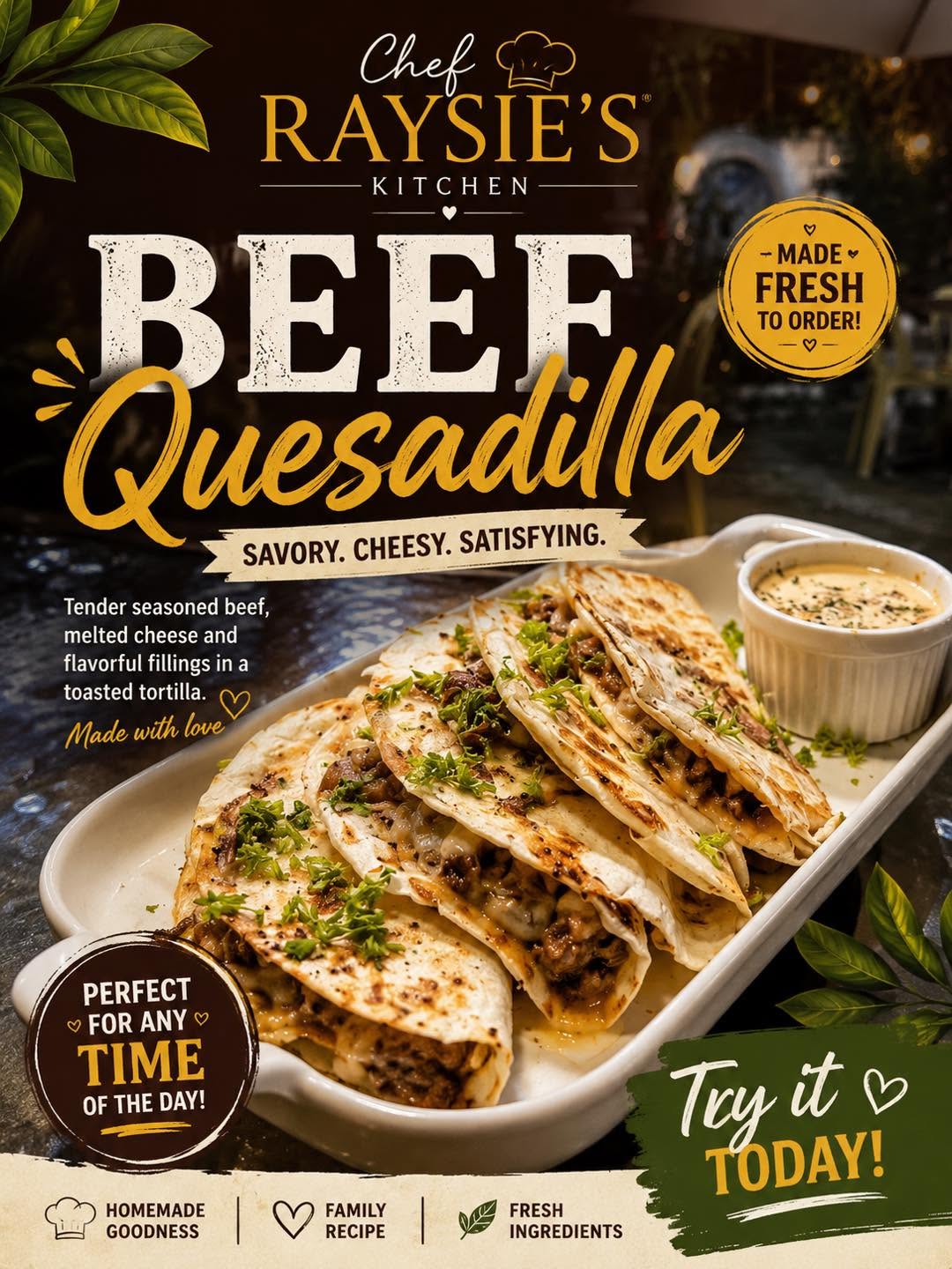 Mexican Beef Quesadilla