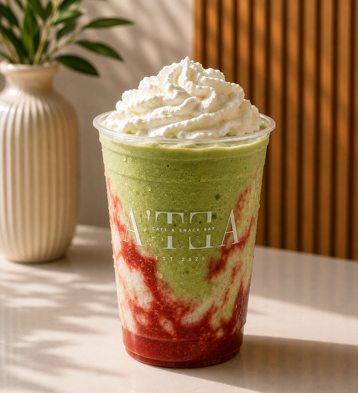 Strawberry Matcha Frappe (16oz)