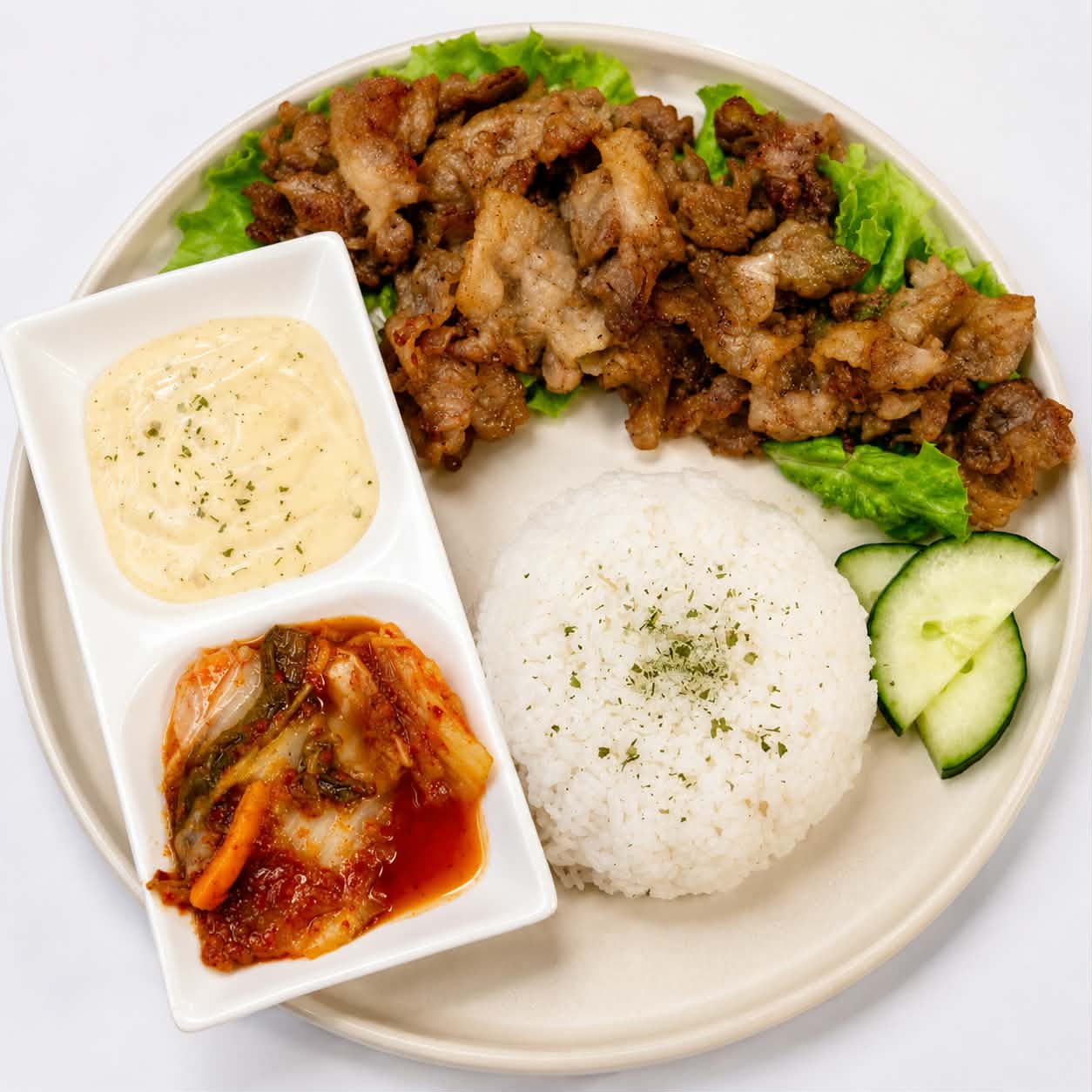 Beef Samgy Rice Platter